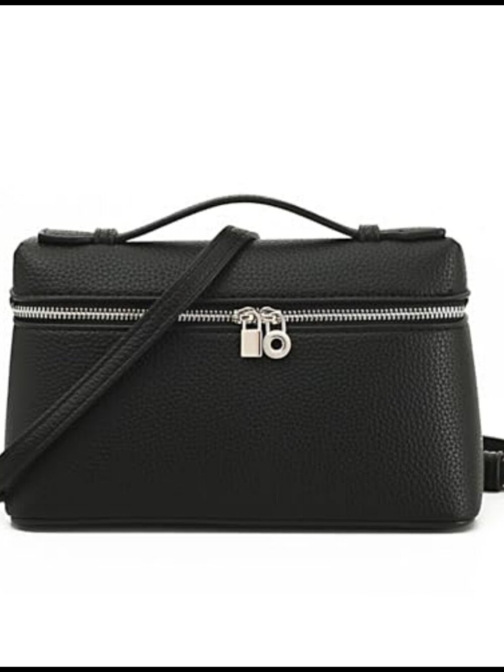 PU Leather Crossbody Bag with Top Handle Adjustable Strap